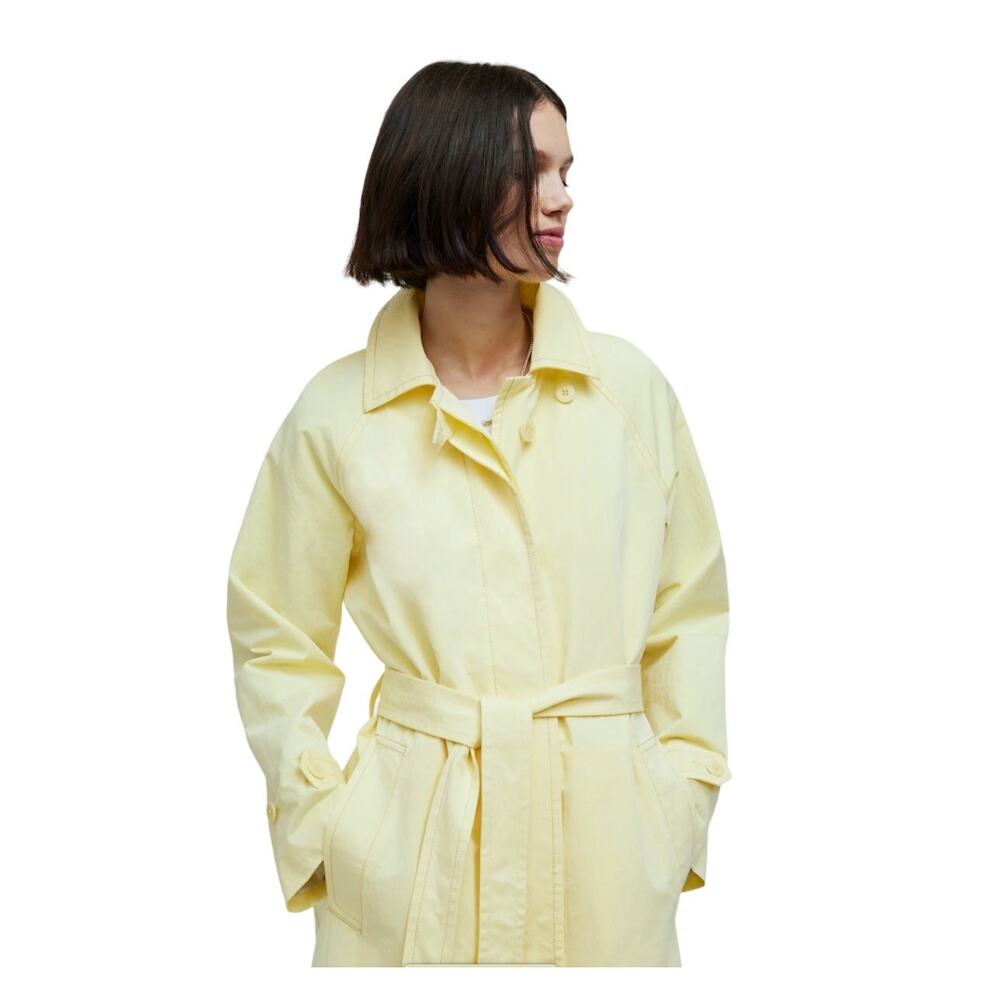 MADEWELL Women Trench Coat Size XS NWT Water Resistant Oversized FLAW